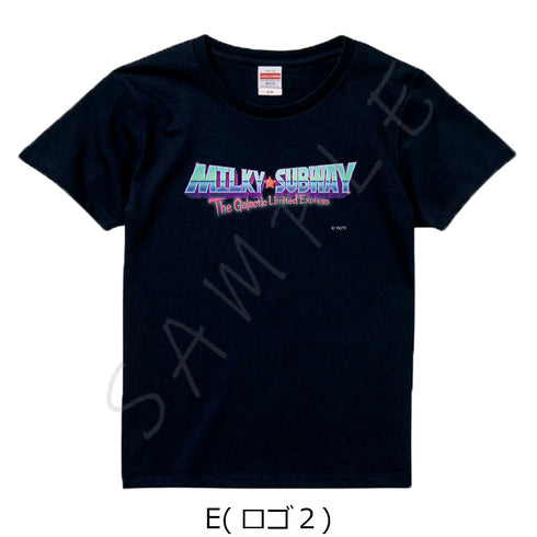 『銀河特急 ミルキー☆サブウェイ』Tシャツ E ロゴ2 ブラック XLサイズ